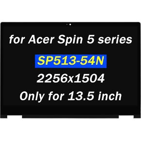 Replacement for Acer Spin 5 SP513-54N N19W3 SP513-54N-58XD SP513-54N-53ZR SP513-54N-74V2 SP513-54N-56M2 NE135FBM-N41 13.5" 2256x1504 40pins LCD LED Touch Screen Digitizer Assembly with Bezel
