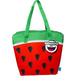 BigMouth Inc Large Insulated Cooler Bag, Reusable Travel Bag with Adustable Straps, Cute Collapsible Food Tote for Picnic Pool Beach