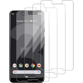 4 Pack Glass Screen Protector Compatible for Google Pixel 3 XL [9H Hardness]-HD Screen Tempered Glass, Scratch Resistant, Easy Install [Case Friendly] [Bubble Free]