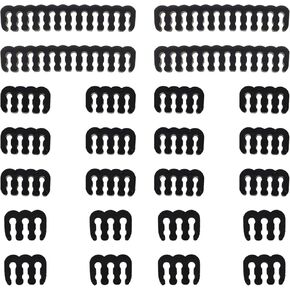 24PCS Computer Wire Harness Comb Wire Harness Comb 18AWG Wire Clip 24 pins x 4 8 pins x 12 6 pins x 8 for Computer Wire Harnessing Manage Wires Black