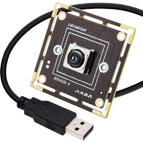 PDAF USB Camera Module 12MP 300ms Fast Autofocus 4K Webcam Module High Speed 3000P 15fps 1080P 60fpswith 65 Degree No Distortion Lens Cam Plug and Play for Raspberry Pi Windows Mac OS