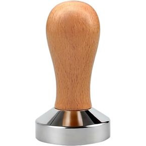 51mm Espresso Tamper, Coffee Tamper, 51mm Tamper with Wooden Handle, Espresso Accessories for Barista, Cafe, Coffee Grounds