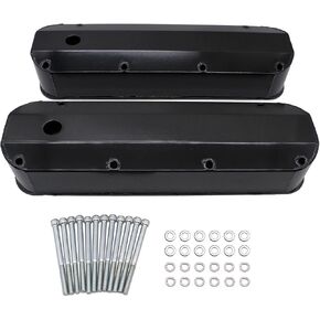 Aluminum Tall Valve Covers with Hole 1/4" Billet Rail Race Compatible with Ford Big Block BB BBF 429 460
