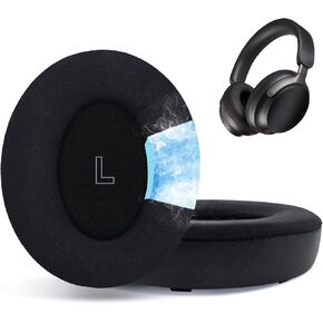 Cooling Gel Ear Cushions Replacement Ear Pads for Bose Quiet Comfort(QC) Ultra Wireless Headphones, Headphones Ear Cushions, Ear Cups Cover Repair Parts.Black
