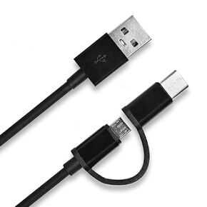 2 في 1 شاحن استبدال سلك لجميع Amazons Kindle Fire HD 6 7 8 10 ، Paperwhite ، Galaxy ، Kids E-Reader Tablet Micro USB Type C Cable C Cable
