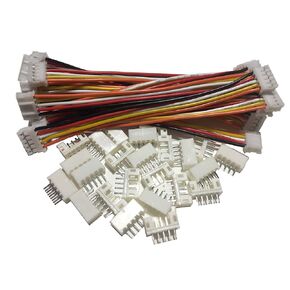 12 PCS 5 PIN JST PH Female Connector on Both Side - 100mm 1007 26 AWG & 24 PCS 5 PIN JST PH Male Connector