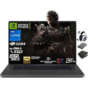 ASUS ROG Zephyrus G16 Gaming Laptop 16" 165Hz FHD, Intel Core i7-13620H, RTX 4070 8GB, 48GB RAM, 4TB SSD, Thin & Light, RGB Backlit Keyboard, Windows 11, Portable Gaming PC + Gaming Bundle