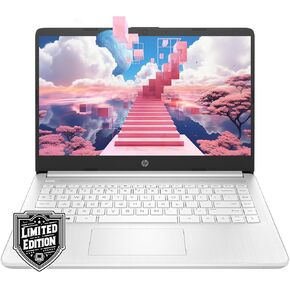 HP 14" HD Laptop | Back to School Limited Edition with 1 Year Microsoft 365 | Intel Quad-Core Processor | Long Battery Life | w/WOWPC Bundle | Windows 11 (Snow White, 16GB RAM | 576GB Storage)