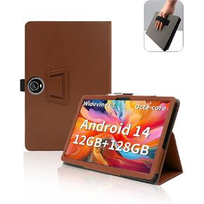 Case for TUOHAITIME C5 11 inch Android 14 Tablet 2024 New,Leather Slim Folding Stand Cover with Hand Strap Magnet for Men Women Full Protection,Black.