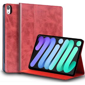 for Ipad Mini6 Case 8.3 inch and Mini 6th Gen 2021 Genuine Leather Cover Protective Shell,Auto Wake/Sleep.Blue