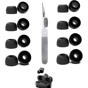 [8 Pairs] Replacement Ear Tips for Skullcandy Jib True 2, with 3 in 1 Cleaner Kit, Silicone Ear Tips (XS/S/M/L)
