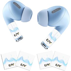 4 Pcs Protection Stickers for AirPods Pro 2nd/3rd Gen, Bluetooth Headphones, Wireless Earbuds, and Headsets - White
