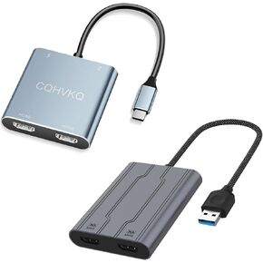 USB 3.0 إلى محول HDMI مزدوج 4K@60Hz (DL 6950)
