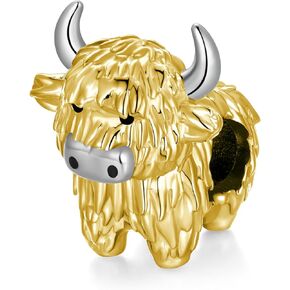 المرتفعات البقرة سحر 925 فضة البقرة سحر ل أساور البقرة مجوهرات الحيوان المرتفعات البقرة مجوهرات هدايا للنساء in Kuwait