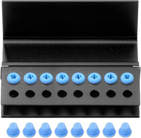 2PCS Bur Holder Box with Cover For 16 Holes Tips Block Organizers Sterilizer Aluminium Alloy Case (SILVER) in Saudi Arabia
