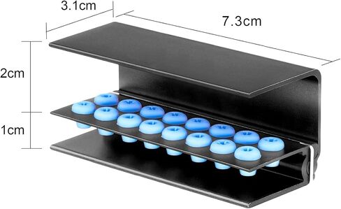 2PCS Bur Holder Box with Cover For 16 Holes Tips Block Organizers Sterilizer Aluminium Alloy Case (SILVER) in Saudi Arabia