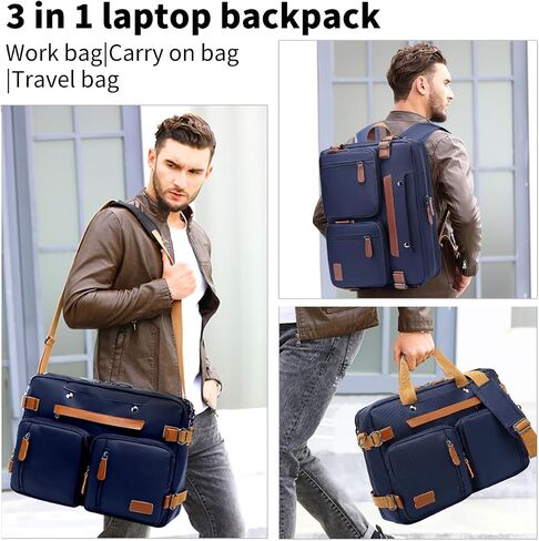 3 in 1 Computer Bag for Men, 17.3 Inch Laptop Backpack, Work Bag for Men, Laptop Bag,Black in Saudi Arabia