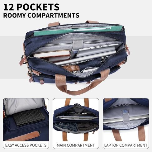 3 in 1 Computer Bag for Men, 17.3 Inch Laptop Backpack, Work Bag for Men, Laptop Bag,Black in Saudi Arabia