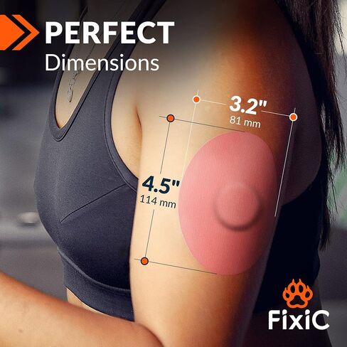 FixiC Freestyle Adhesive Patches 25 PCS – Good for Libre 1, 2, 3 & Plus – G7 & Stelo – Guardian – Waterproof Adhesive Patches – Libre Adhesive Covers – Pre-Cut – Best Fixation for Your Sensor! (Tan) in Kuwait