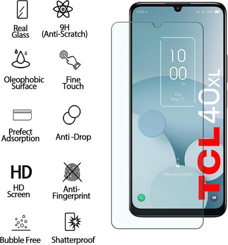 for TCL 40XL Phone Case, TCL 40XL Case with 2 Pack Screen Protector, Ring Kickstand for Magnetic Car Mount, Heavy Duty Shockproof Protective Phone Cover for TCL 40XL-Royal Blue… in Saudi Arabia