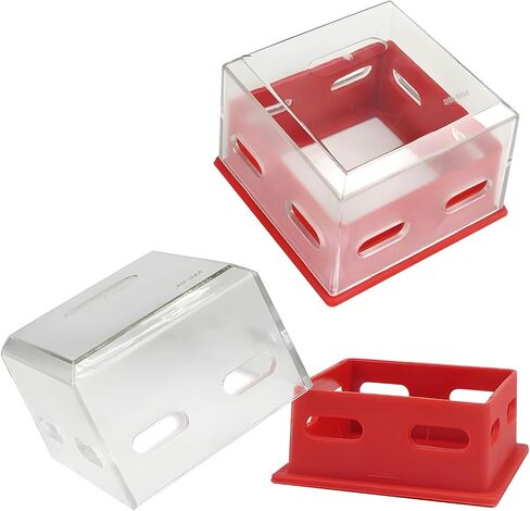 Emergency Stop Button Cover, Box Type Transparent Push Button Switch Cover Large Push Button Lockout Emergency Stop Protection Cover,Stop Switch Box (2.8 * 2.8 * 2.4 inch) in Kuwait