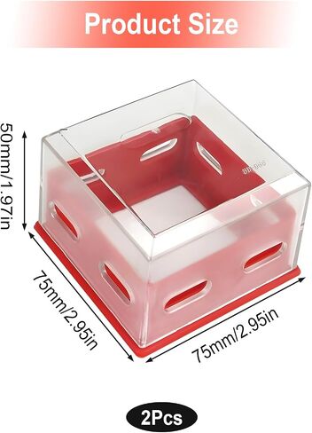 Emergency Stop Button Cover, Box Type Transparent Push Button Switch Cover Large Push Button Lockout Emergency Stop Protection Cover,Stop Switch Box (2.8 * 2.8 * 2.4 inch) in Kuwait