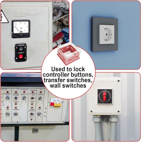 Emergency Stop Button Cover, Box Type Transparent Push Button Switch Cover Large Push Button Lockout Emergency Stop Protection Cover,Stop Switch Box (2.8 * 2.8 * 2.4 inch) in Kuwait