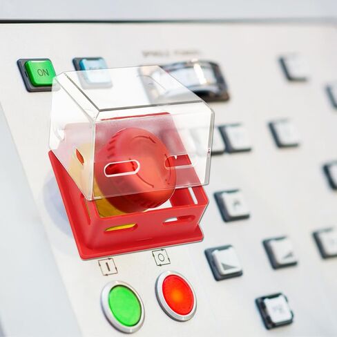 Emergency Stop Button Cover, Box Type Transparent Push Button Switch Cover Large Push Button Lockout Emergency Stop Protection Cover,Stop Switch Box (2.8 * 2.8 * 2.4 inch) in Kuwait