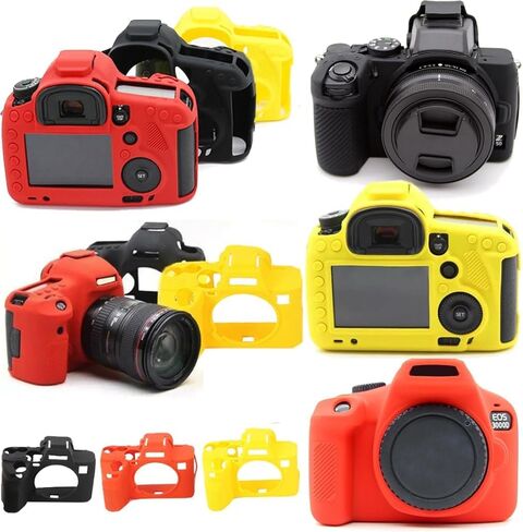 Camera Case for Nikon Z50, Soft Silicone Protective Cover Housing Rubber Body Skin for Nikon Z50 Digital SLR Camera Bag Black in Saudi Arabia