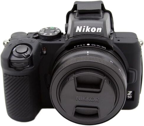 Camera Case for Nikon Z50, Soft Silicone Protective Cover Housing Rubber Body Skin for Nikon Z50 Digital SLR Camera Bag Black in Saudi Arabia
