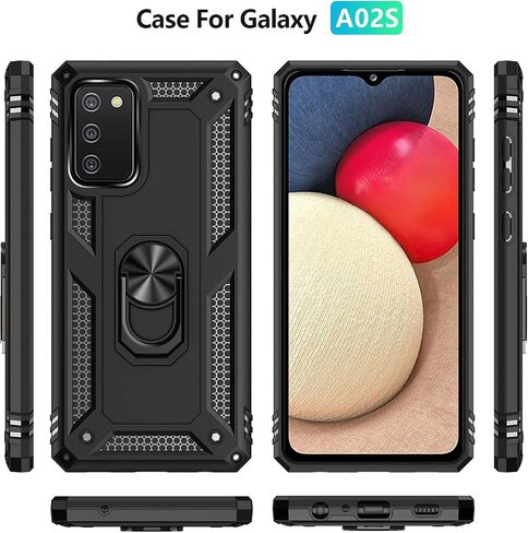 بالنسبة لحالة Samsung A02S ، حالة Galaxy A02S مع حامي شاشة HD ، حائزة رينج رينج ريندر ذات الدرجة العسكرية. in Kuwait