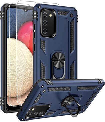 بالنسبة لحالة Samsung A02S ، حالة Galaxy A02S مع حامي شاشة HD ، حائزة رينج رينج ريندر ذات الدرجة العسكرية. in Kuwait