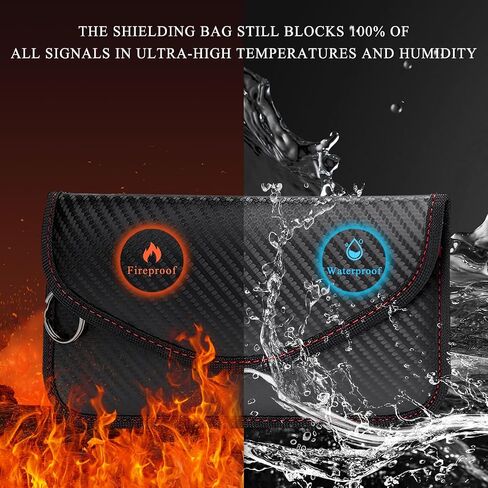 2PCS Car Key Faraday Pouch, RFID Signal Blocking Key Pouch, Carbon Fiber Key Faraday Bag Pocket, Car Accessories (Small) in Saudi Arabia
