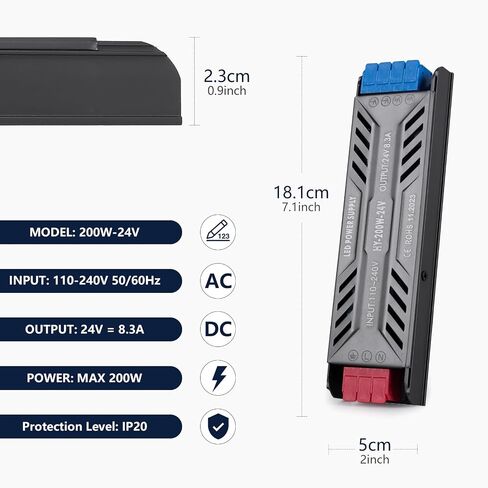 110V to 12V Transformer, 12V 150W LED Driver Ultra Slim 110-240V AC to 12V DC 12.5A Quiet Low Volt LED Power Supply Constant Voltage Driver Adapter for LED Strip Lights, Wall Lamp in Kuwait