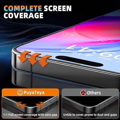 Unbreak Top 9H+ Glass for iPhone 15/16 Screen Protector 12FT Military Armor Shatterproof + Longest Durable, 1:1 Full-Coverage Tempered Glass, Auto-Align Fit Bubble-free, 2-Pack in Saudi Arabia