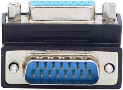 cablecc 90 Degree Down Angled DSUB D-subminiature 15pin Male to Female Extension Adapter DB Connector in Saudi Arabia