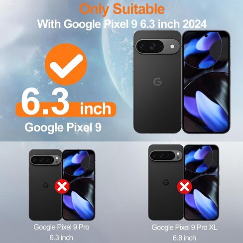 3+3 حزمة لـ Google Pixel 9 شاشة واقي شاشة مع واقي عدسة الكاميرا ، و 9 ساعات من الزجاج المقسى ، وإلغاء تأمين بصمات الأصابع ، ومكافحة الصفر in Kuwait