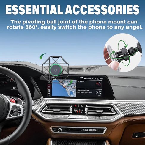 Car Phone Holder for 2019-2023 BMW The X5/X6/2019-2022 BMW X7 Accessories Apply to 12.3 Inch Touch Screen 15W Fast Wireless Charger Screen Fixed Clip Cell Phone Mount Hands-Free in Saudi Arabia