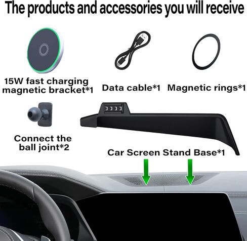 Car Phone Holder for 2019-2023 BMW The X5/X6/2019-2022 BMW X7 Accessories Apply to 12.3 Inch Touch Screen 15W Fast Wireless Charger Screen Fixed Clip Cell Phone Mount Hands-Free in Saudi Arabia