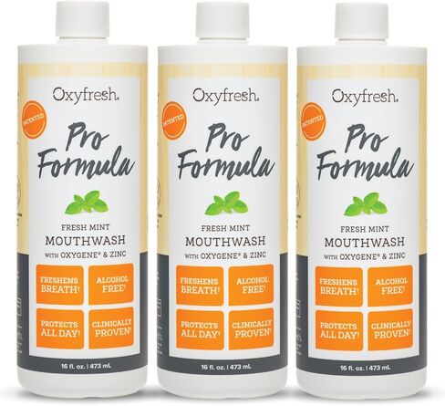 Oxyfresh Premium Pro Formula Fresh Mint Mouthwash – Patented Zinc Mouthrinse for All Day Fresh Breath & Healthy Gums – Refreshing & Alcohol Free Mouthwash | 16oz in Kuwait