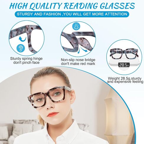 OCCI CHIARI Large Reading Glasses Women Retro Reader 1.0 1.5 2.0 2.5 3.0 3.5 1.25 1.50 1.75 2.25 2.75 4.0 5.0 6.0 in Kuwait