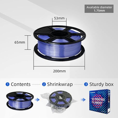 FLASHFORGE Silk PLA Filament 1.75mm Bright Gold, Smooth and Silky Texture 3D Printing Filament, Dimensional Accuracy +/- 0.02mm in Kuwait