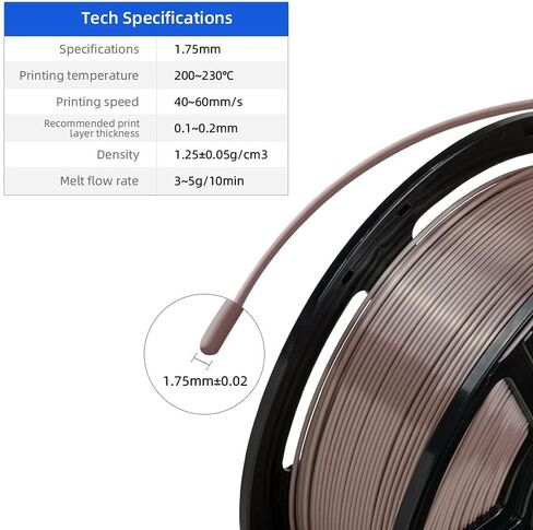FLASHFORGE Silk PLA Filament 1.75mm Bright Gold, Smooth and Silky Texture 3D Printing Filament, Dimensional Accuracy +/- 0.02mm in Kuwait