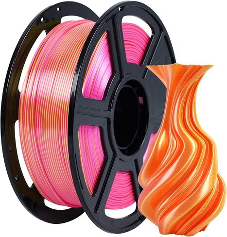 FLASHFORGE Silk PLA Filament 1.75mm Bright Gold, Smooth and Silky Texture 3D Printing Filament, Dimensional Accuracy +/- 0.02mm in Kuwait