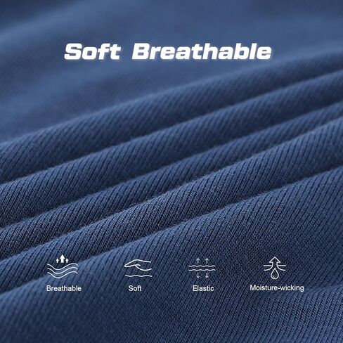 BAMBOO COOL Men's Long Boxer Briefs Long Leg Performance Breathable Comfort Underwear for Men 3 or 5 Pack in Kuwait