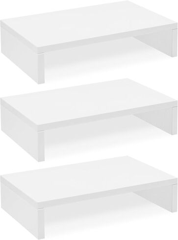 حامل شاشة وردي TEAMIX - 3 عبوات، حامل شاشة قابل للتعديل من الخشب 3 طبقات، حامل شاشة مزدوج لشاشتين/كمبيوتر محمول/كمبيوتر شخصي للمكتب in Kuwait