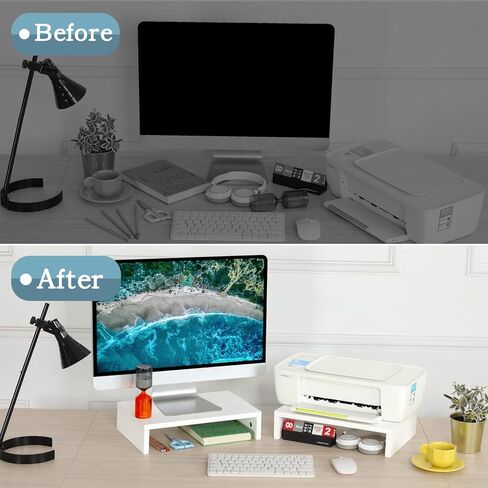 حامل شاشة وردي TEAMIX - 3 عبوات، حامل شاشة قابل للتعديل من الخشب 3 طبقات، حامل شاشة مزدوج لشاشتين/كمبيوتر محمول/كمبيوتر شخصي للمكتب in Kuwait