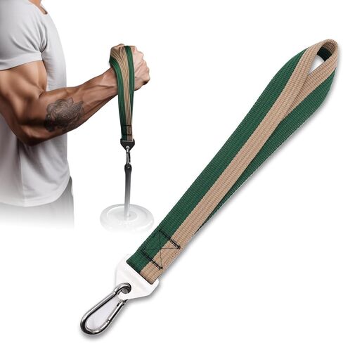 Double-Sewn Thick Arm Wrestling Training Strap with Stainless Steel Triangular Buckle – Durable Arm Wrestling Belt for Free Weights and Cable Machine Training in Kuwait
