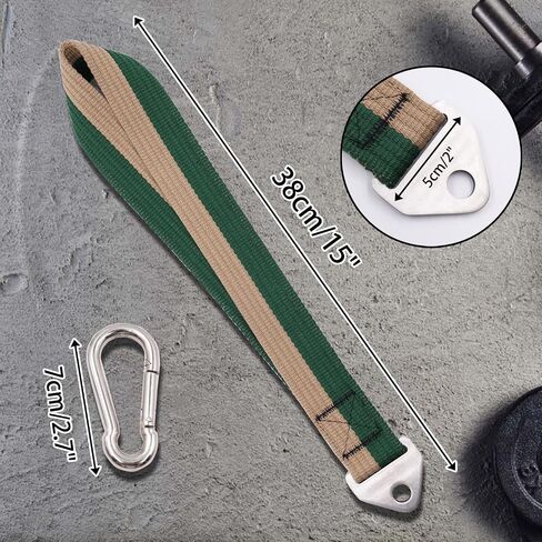 Double-Sewn Thick Arm Wrestling Training Strap with Stainless Steel Triangular Buckle – Durable Arm Wrestling Belt for Free Weights and Cable Machine Training in Kuwait