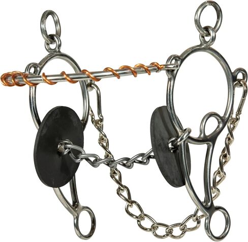 Professional's Choice Sports Medicine Products Combo Snaffle Horse Bits - Twisted Wire - Smooth Ring - Lifesaver Horse Mouth Piece in Saudi Arabia